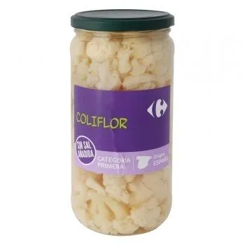 Coliflor sin sal añadida