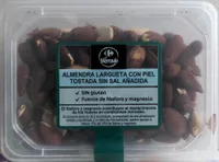 Almendra Largueta con piel tostada sin sal añadida