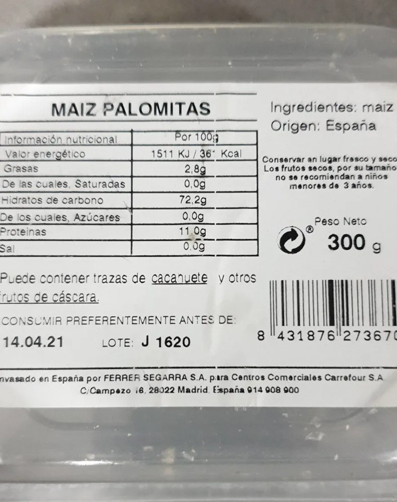 Palomitas de Maiz