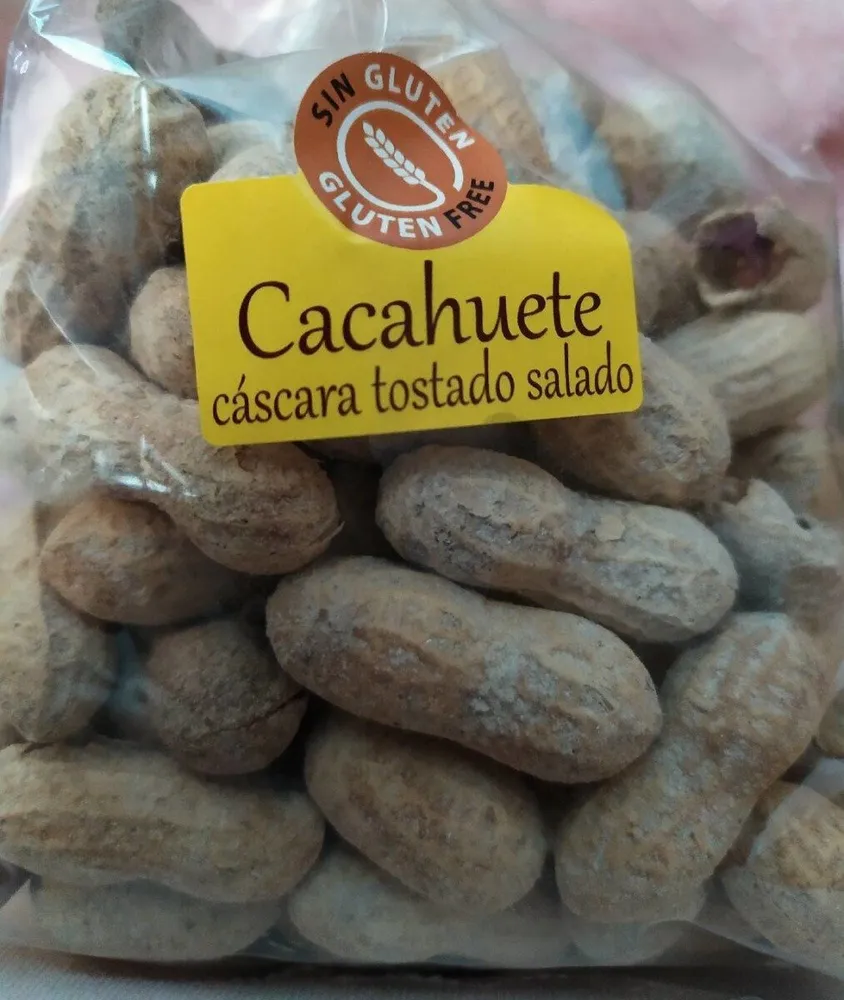 Cacahuete cáscara tostado salado