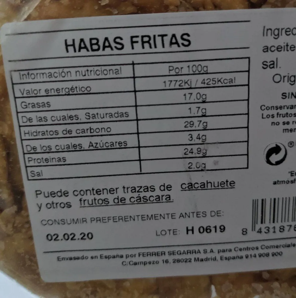 Habas fritas