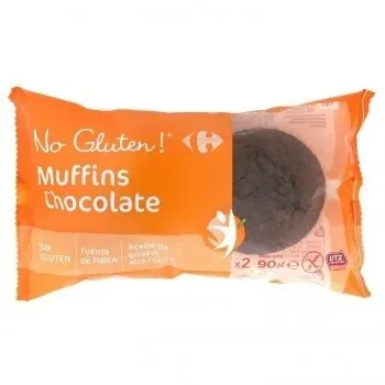 Muffins de chocolate sin gluten
