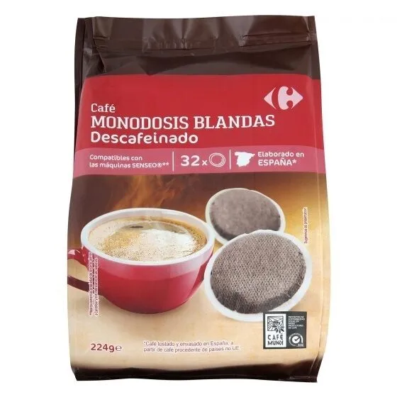 Café descafeinado monodosis blandas