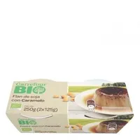 Flan de soja con caramelo