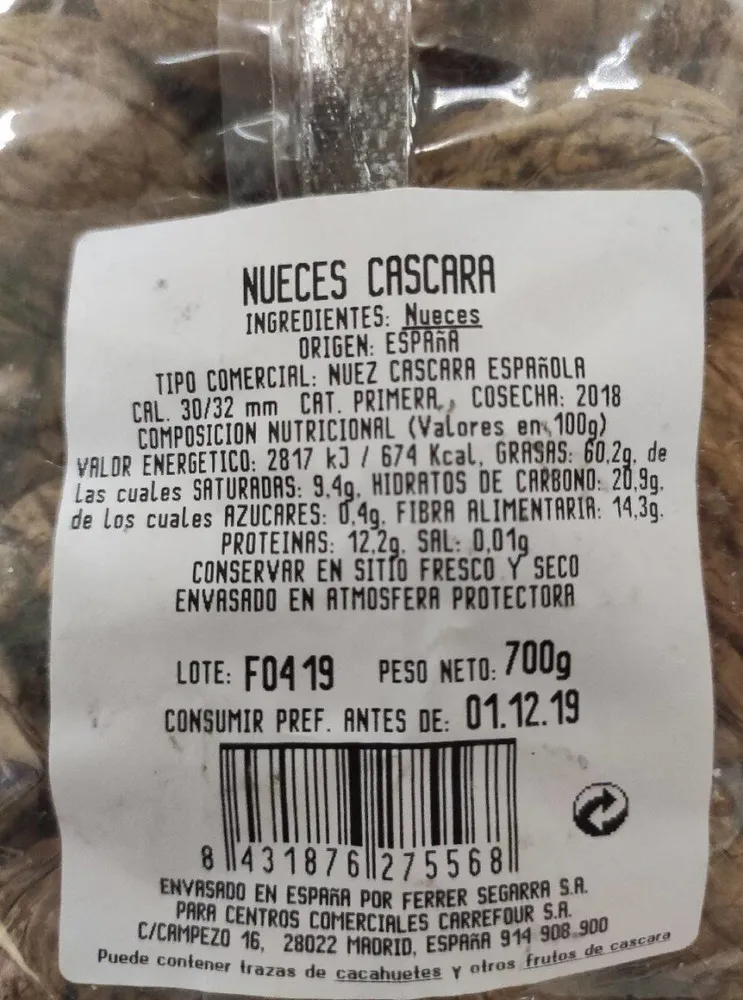 Nueces cascara