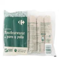 Salchicha rostbratwurst de pavo y pollo
