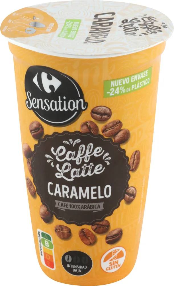 Cafe latte con caramelo