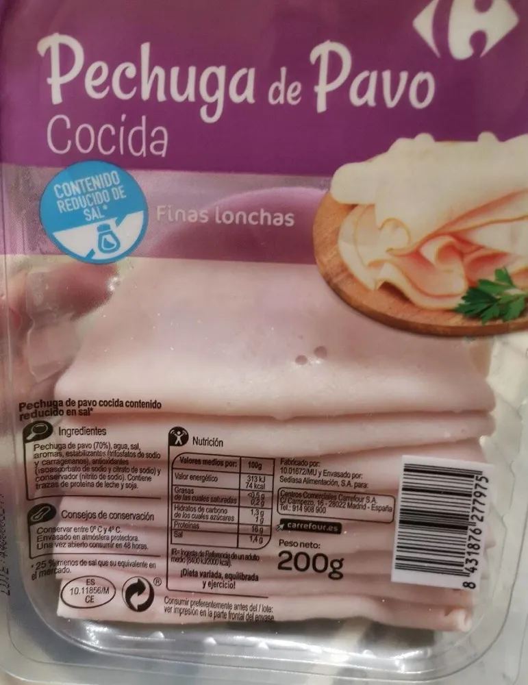 pechuga de pavo cocida