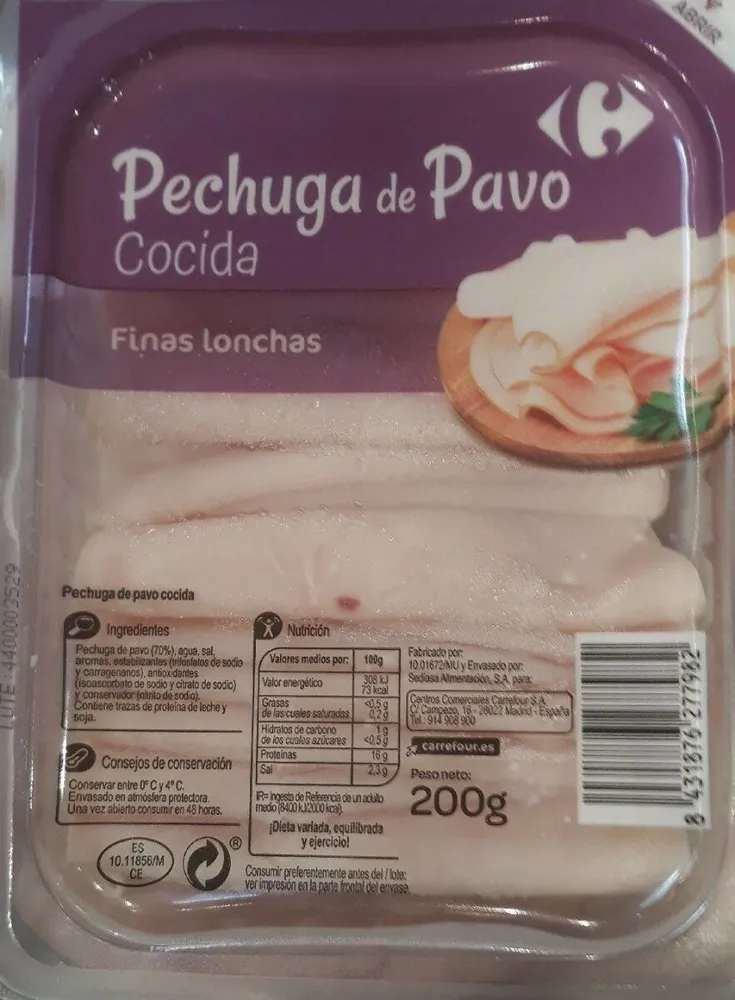 Pechuga pavo cocida