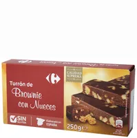 Turrón brownie con nueces