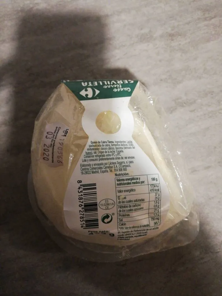 Queso tierno SERVILLETA
