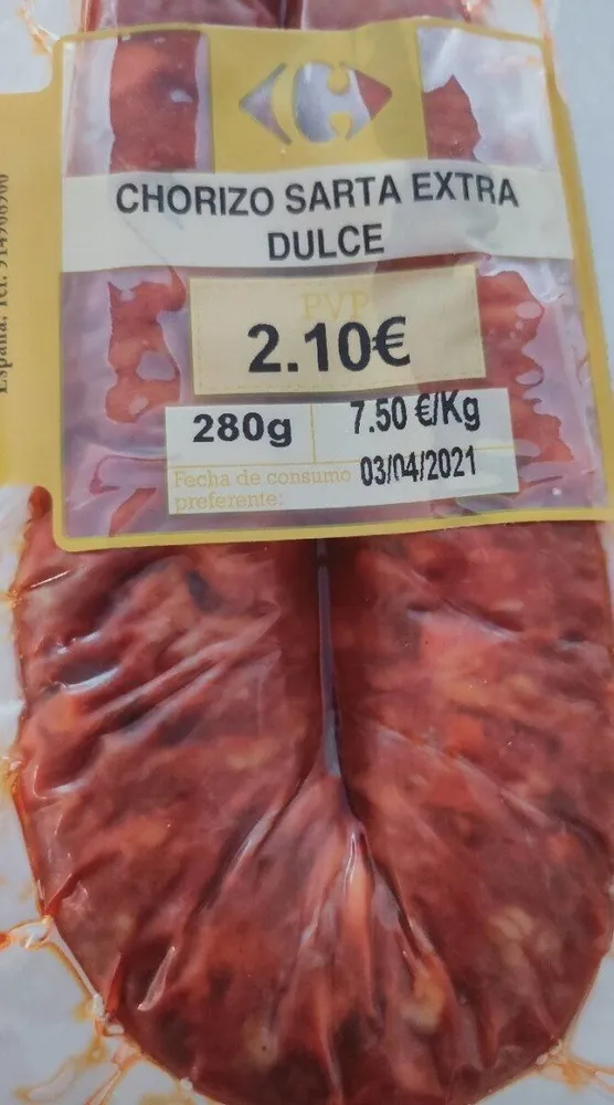 Chorizo sarta extra dulce