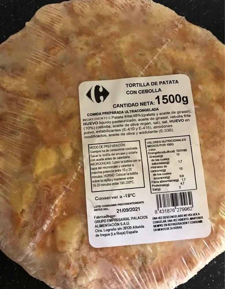 Tortilla de patata con cebolla