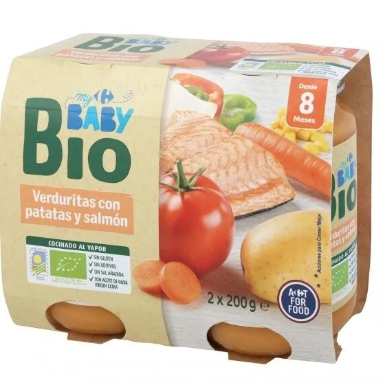 Tarrito verduras patata salmón