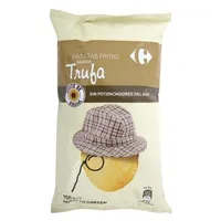 Patatas fritas sartén lisas sabor trufa