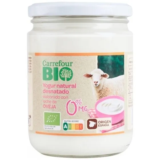 Yogur oveja natural desnatado