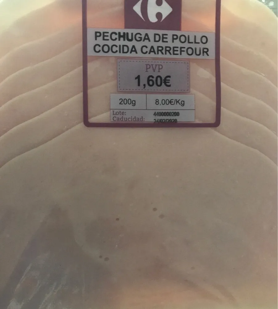 Pechuga pollo cocida