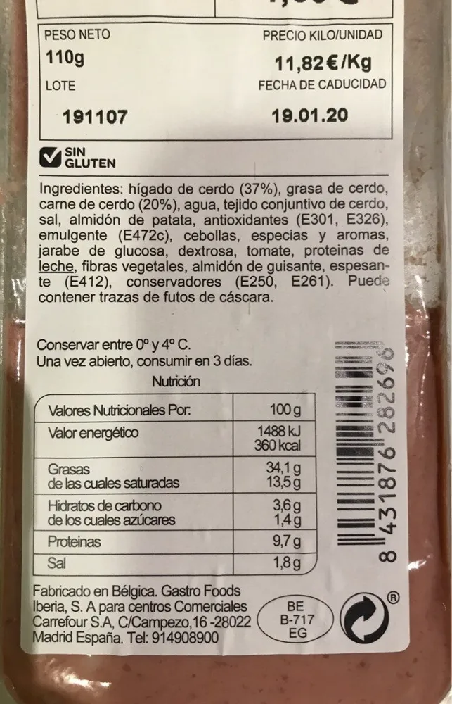 Paté tradicional campaña
