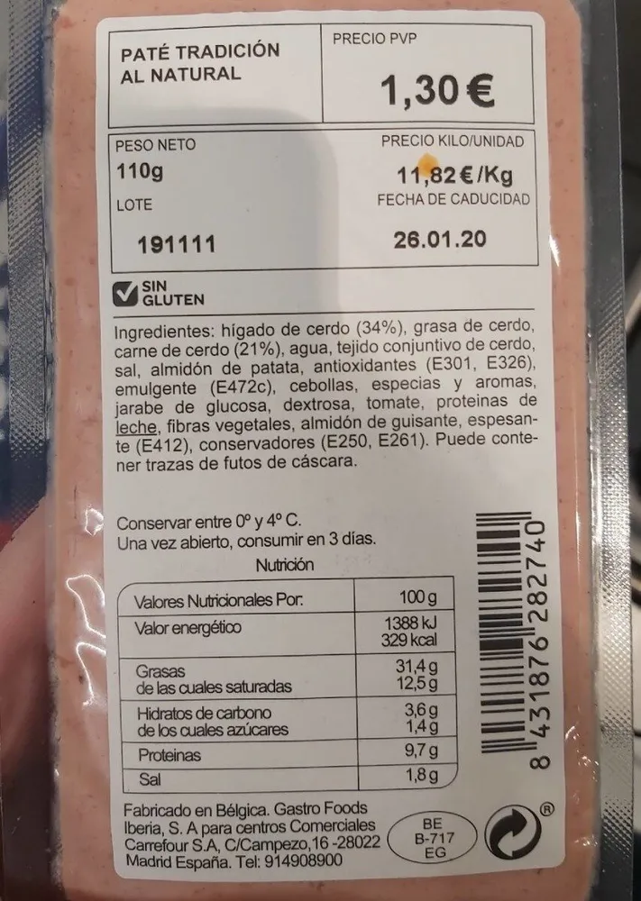 Paté tradicional