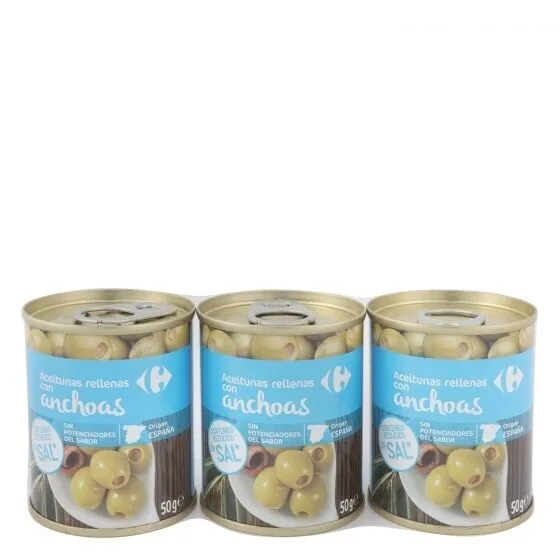 Aceituna manzanilla anchoa sal -35% s/pote