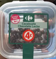 Cacahuetes con chocolate con leche sin azúcares añadidos