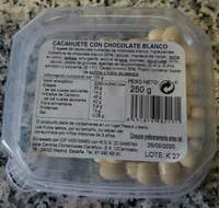 Cacahuete con chocolate blanco