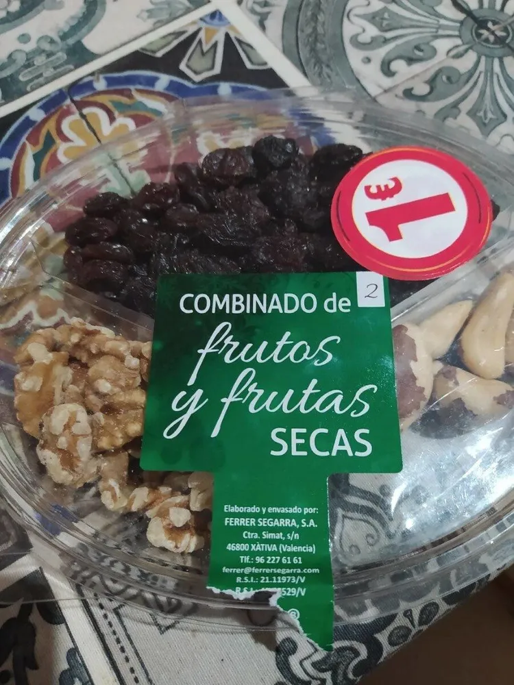 Combinado frutas y frutos secos