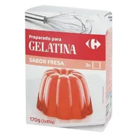 Preparado postre gelatina fresa