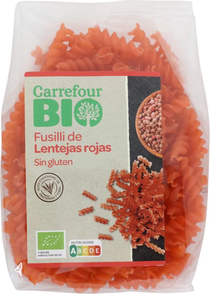 Fusilli De Lentejas Rojas