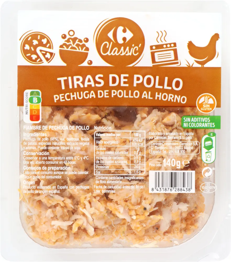 Tiras De Pollo Pechuga De Pollo Al Horno