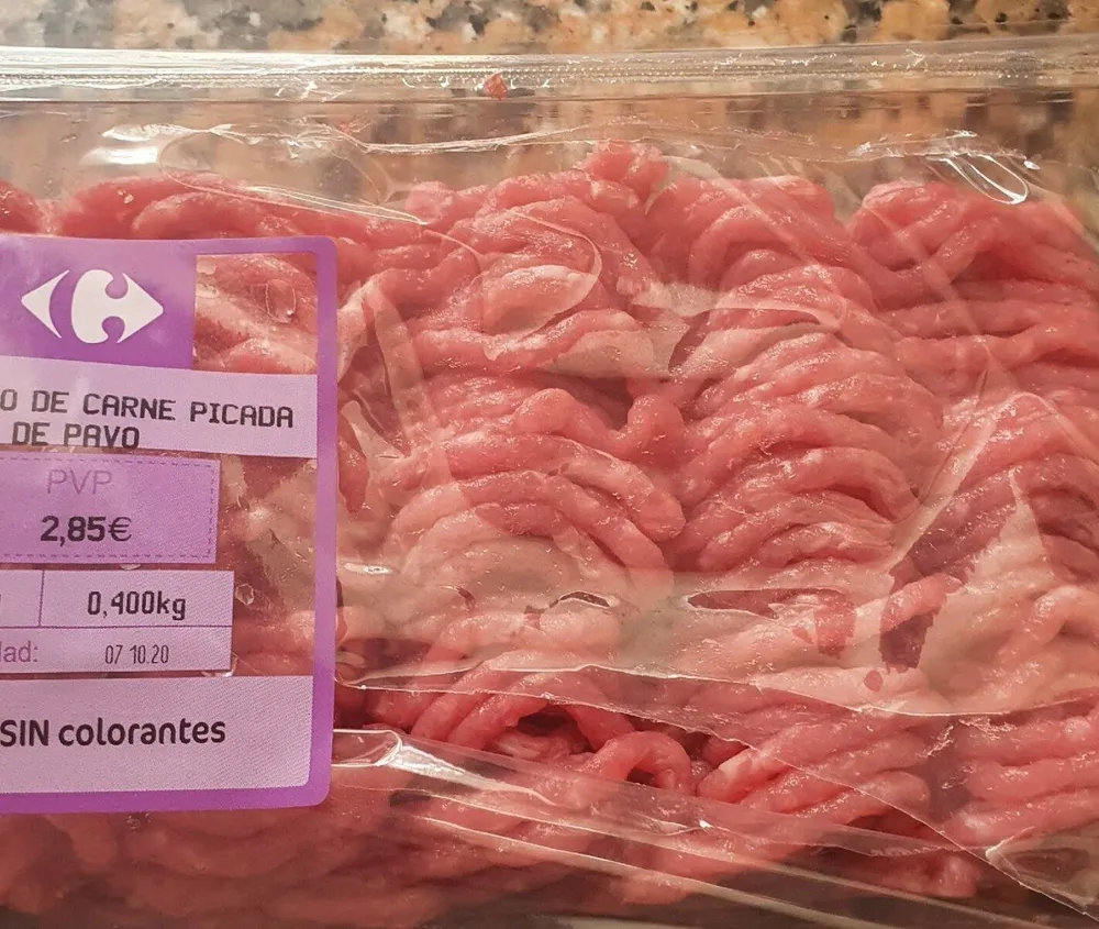 Preparado de carne picada de pavo