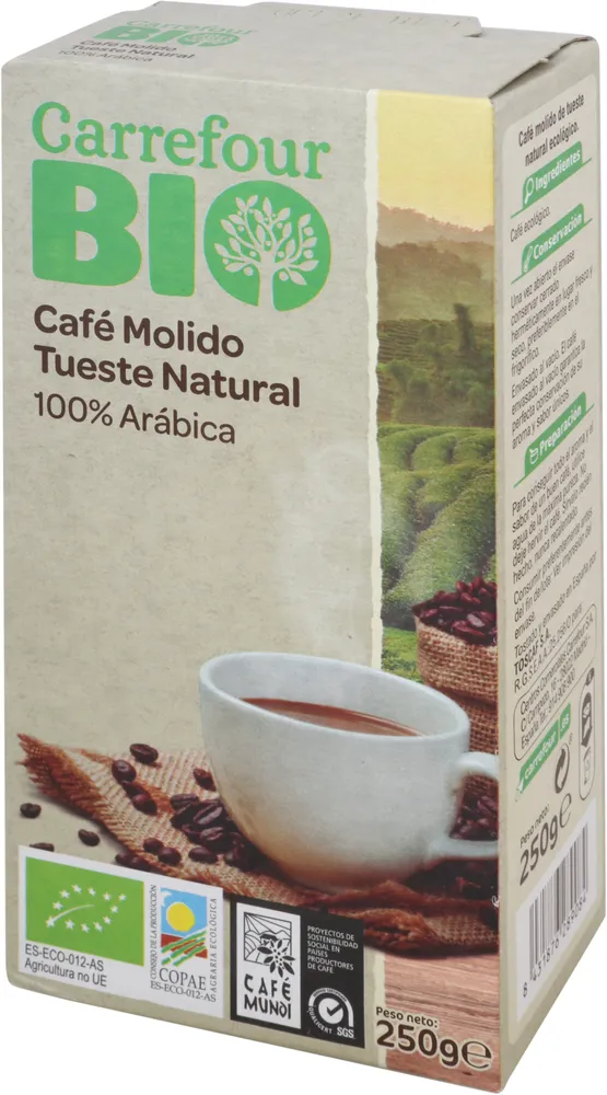 Café 100% Arábica molido natural