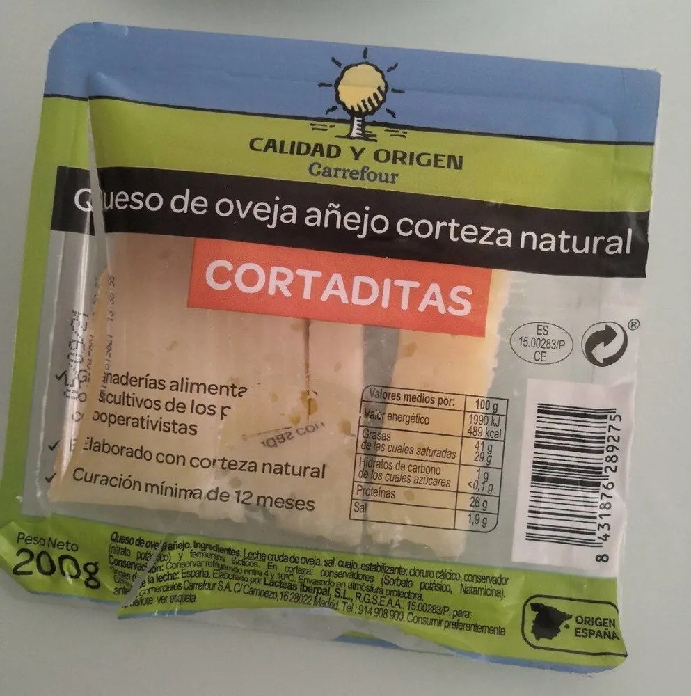 Queso de oveja añejo corteza natural