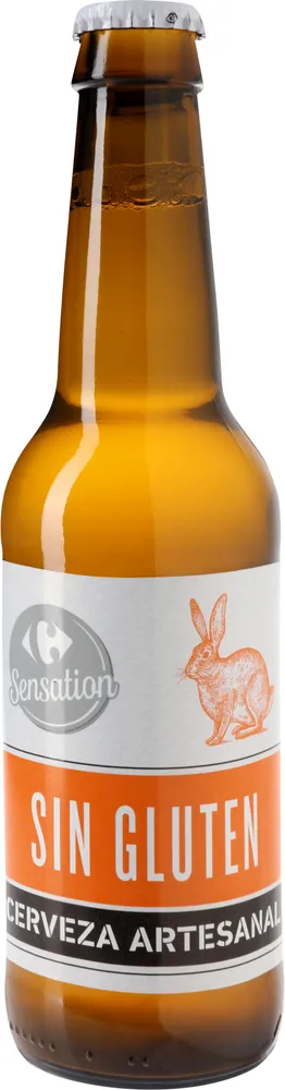 Cerveza rubia sin gluten botellín