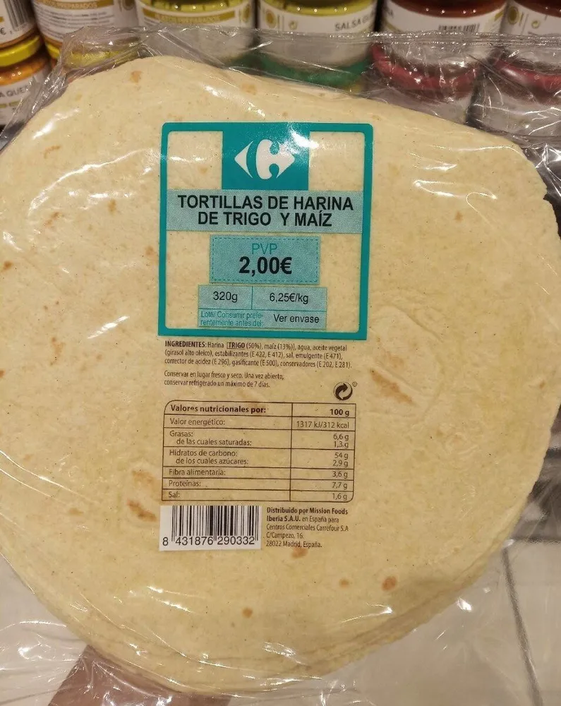 Tortillas de trigo y maiz