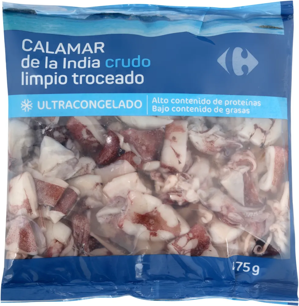 Calamar crudo troceado ultracongelado