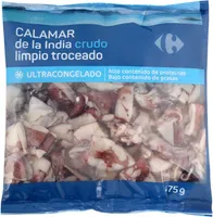 Calamar crudo troceado ultracongelado