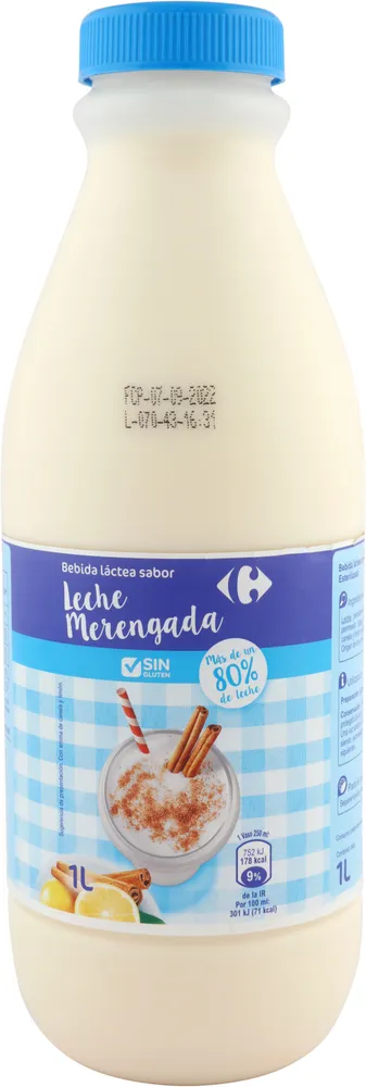 Bebida merengada de canela y limón