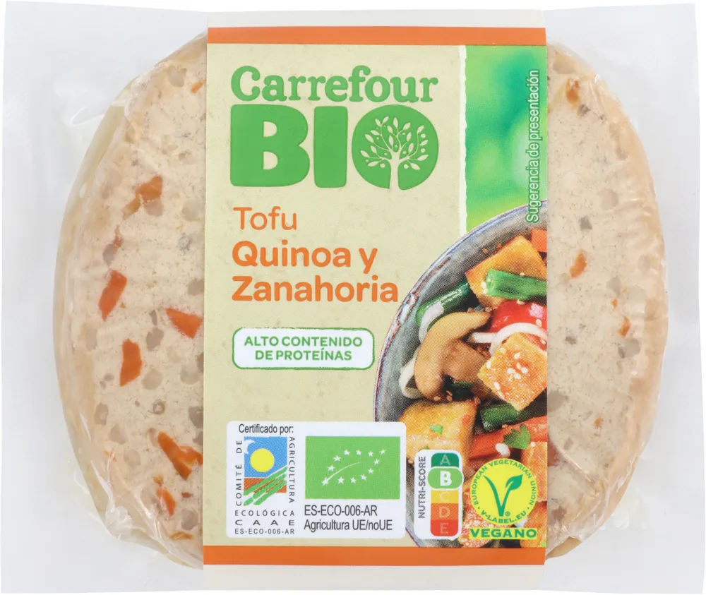 Tofu quinoa y zanahoria