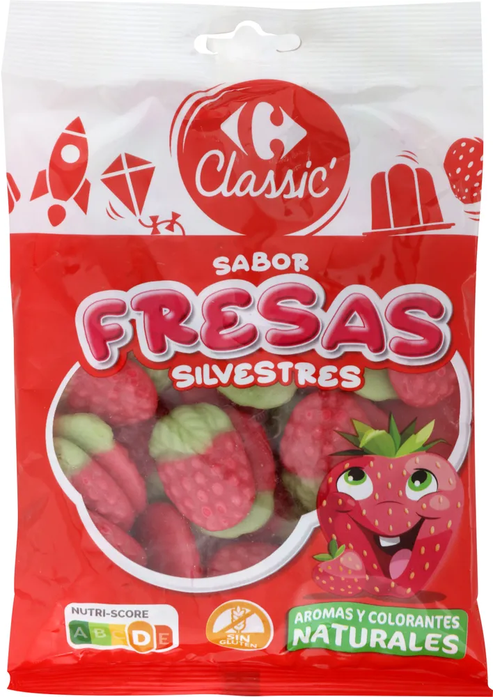 Caramelo de goma fresas silvestre