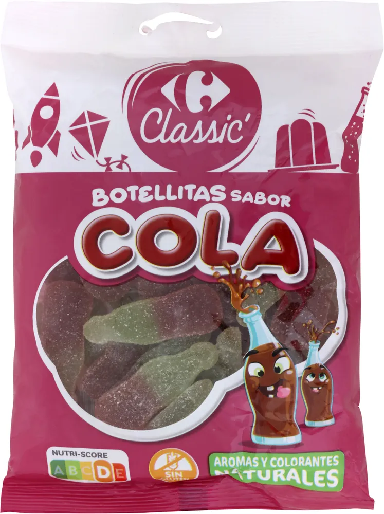 Caramelo de goma botellitas sabor cola