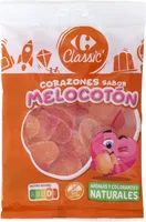 Caramelos corazones sabor melocotón