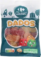 Caramelo de goma dados corazón
