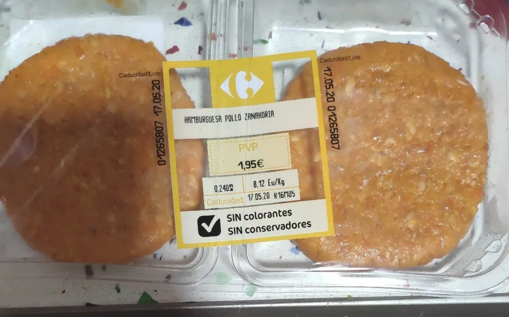 Hamburguesas pollo zanahoria