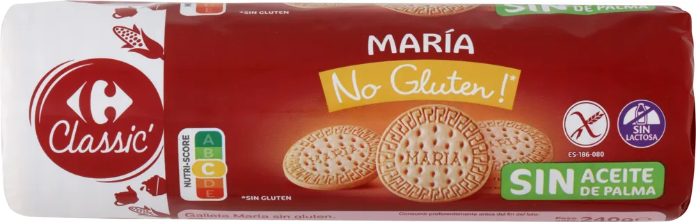 Galletas María sin gluten