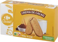 Galleta rellena de crema de cacao