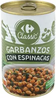 Garbanzos con espinacas