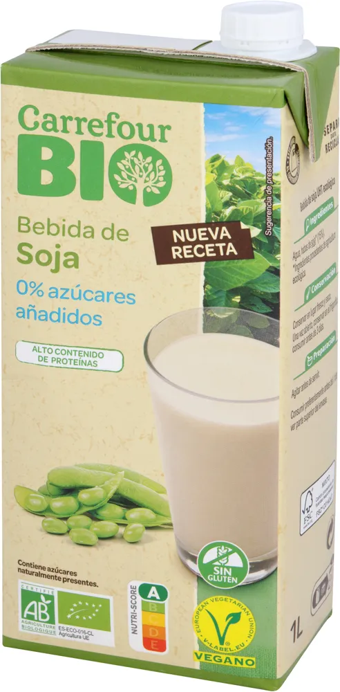 Bebida de Soja sin azúcares añadidos