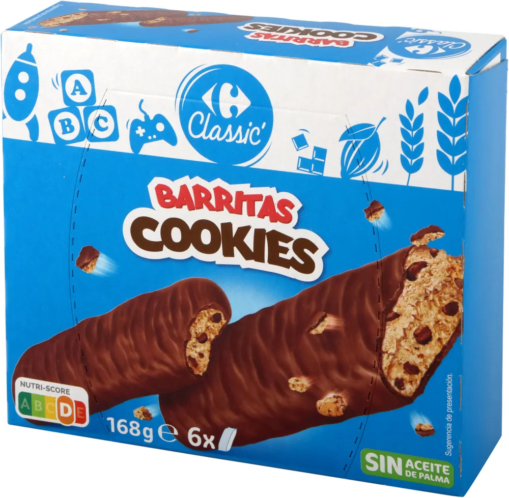 Galletas cookies barritas