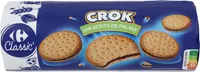 Galleta rellena con crema de chocolate
